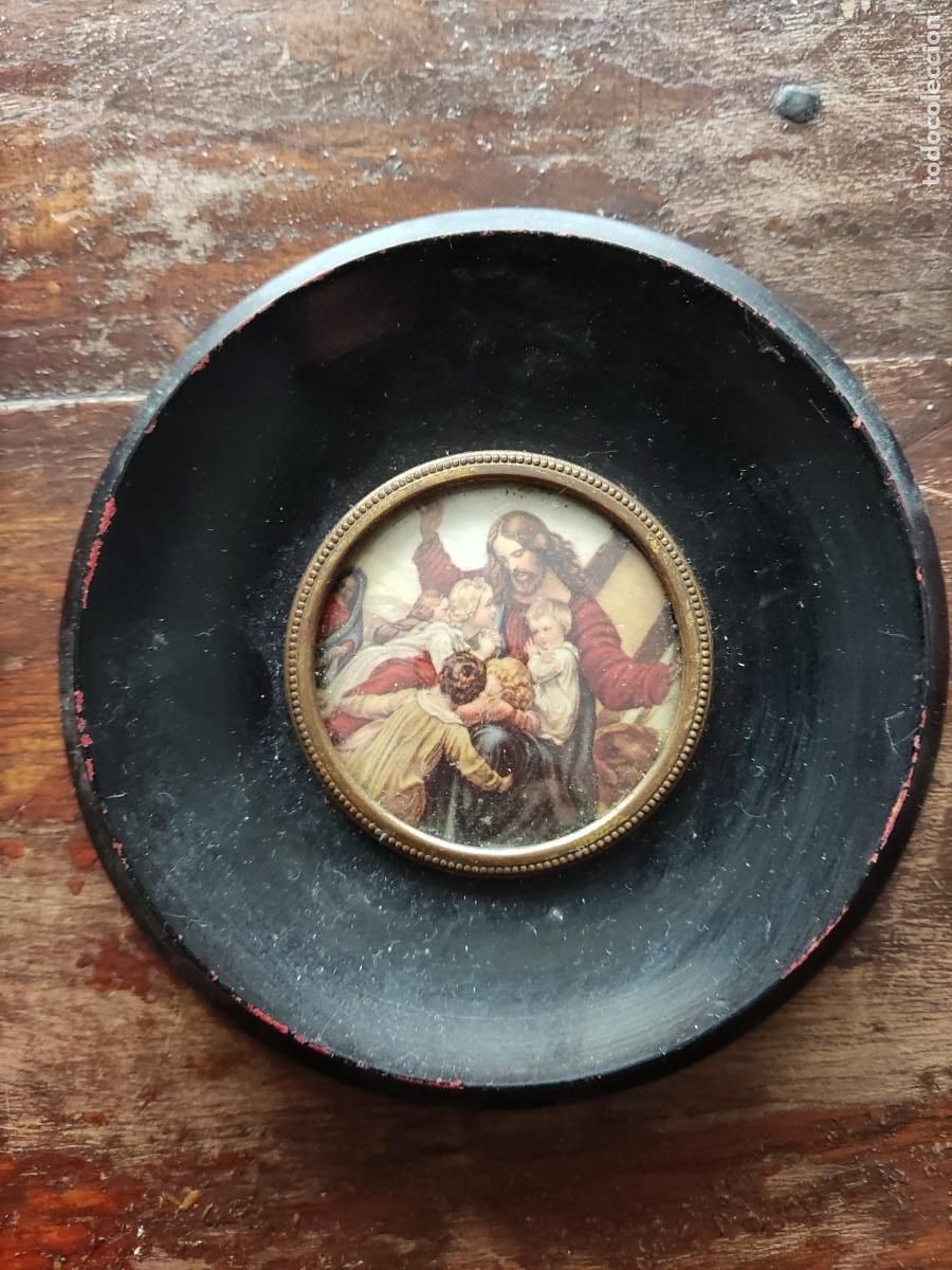 Antig&uuml;edades: PEQUE&Ntilde;O CUADRITO ROM&Aacute;NTICO DE MADERA - Foto 2