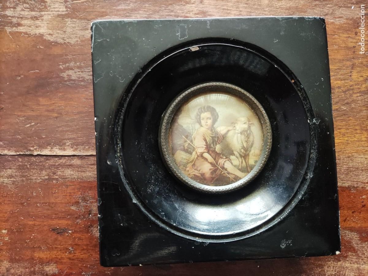 Antig&uuml;edades: PEQUE&Ntilde;O CUADRITO ROM&Aacute;NTICO DE MADERA - Foto 1