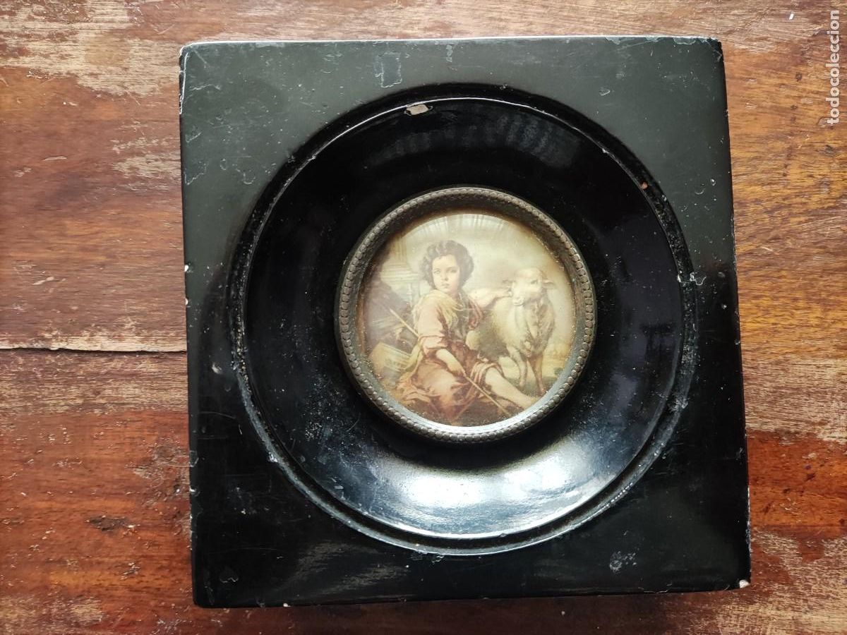 Antig&uuml;edades: PEQUE&Ntilde;O CUADRITO ROM&Aacute;NTICO DE MADERA - Foto 3