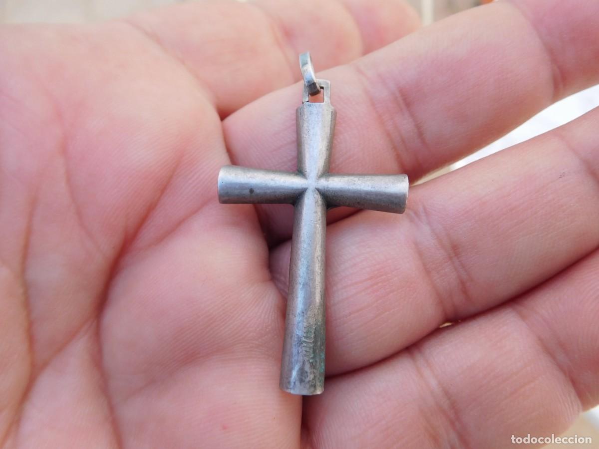 Antig&uuml;edades: Crucifijo de plata vintage - Foto 4