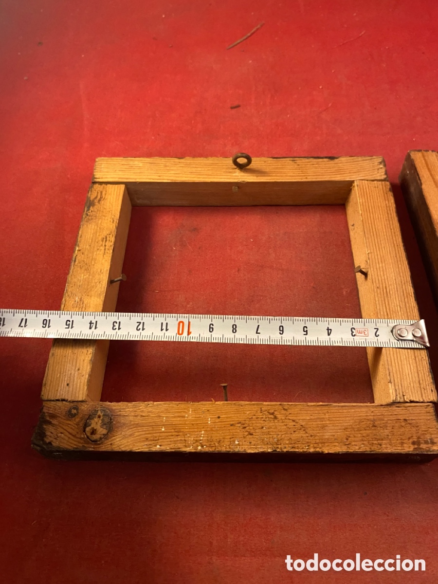 Antig&uuml;edades: Pareja de marcos peque&ntilde;os de madera - Foto 5