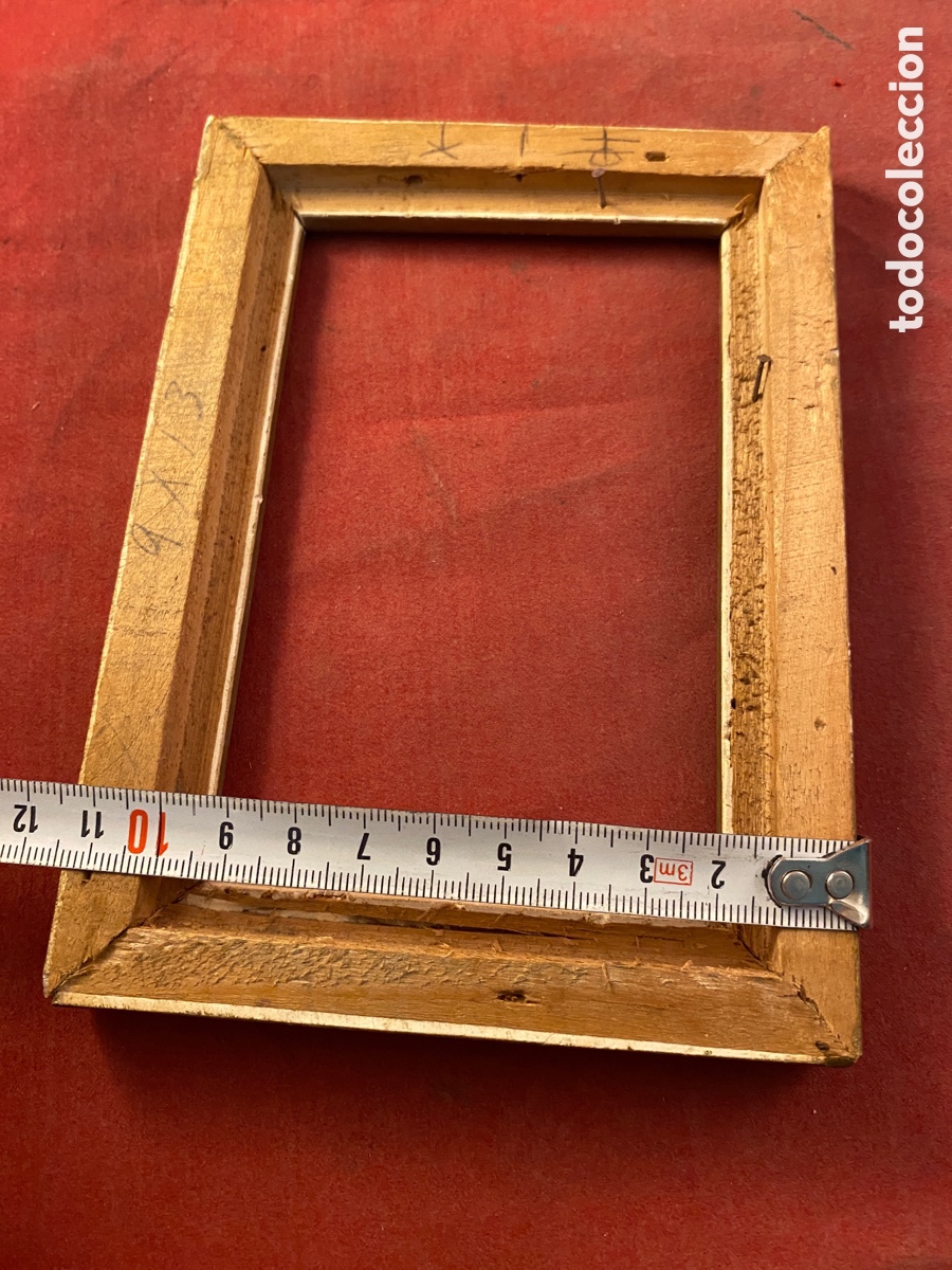 Antig&uuml;edades: Peque&ntilde;o marco madera dorado - Foto 4