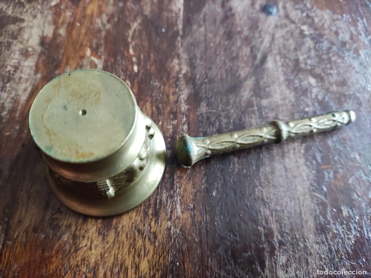 Antig&uuml;edades: PEQUE&Ntilde;O ALMIREZ O MORTERO DE BONCE - Foto 3