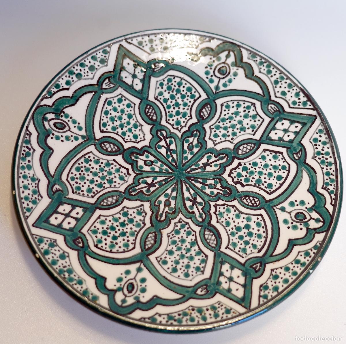 Antiguidades: Plato cer&aacute;mica 18 cm diametro