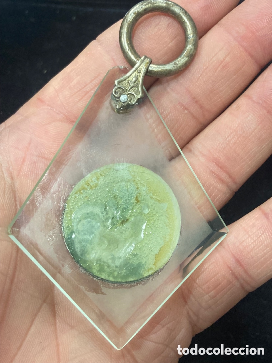 Antig&uuml;edades: Medalla religiosa para cuna, plata - Foto 4