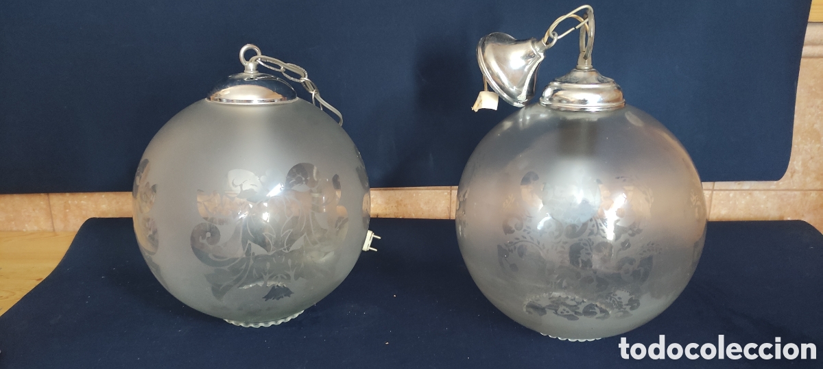 Antig&uuml;edades: LAMPARAS DE TECHO ( BOLAS/ GLOBOS) - Foto 8