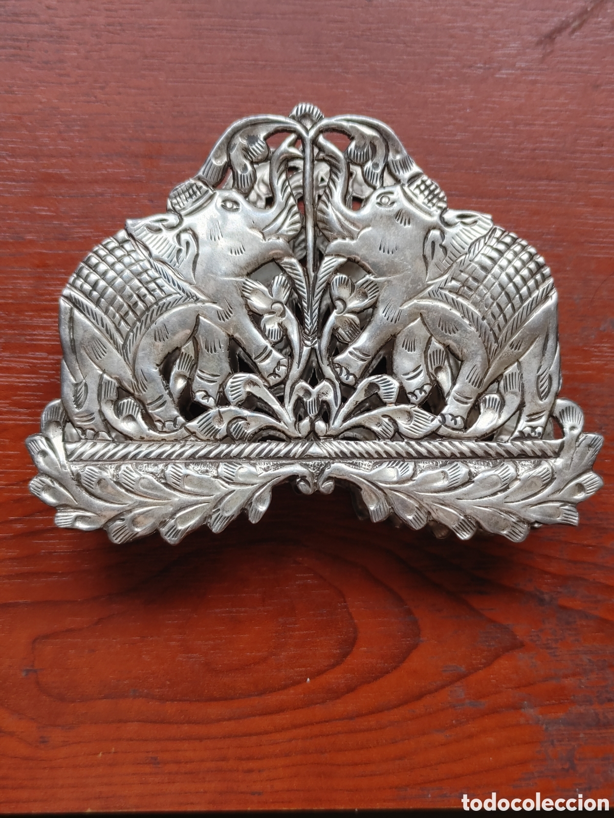 Antig&uuml;edades: Servilletero en plata. - Foto 1
