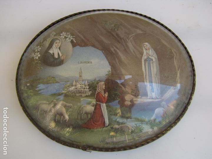 Antiques: 60.- Santuario de Lourdes. Cristal concavo