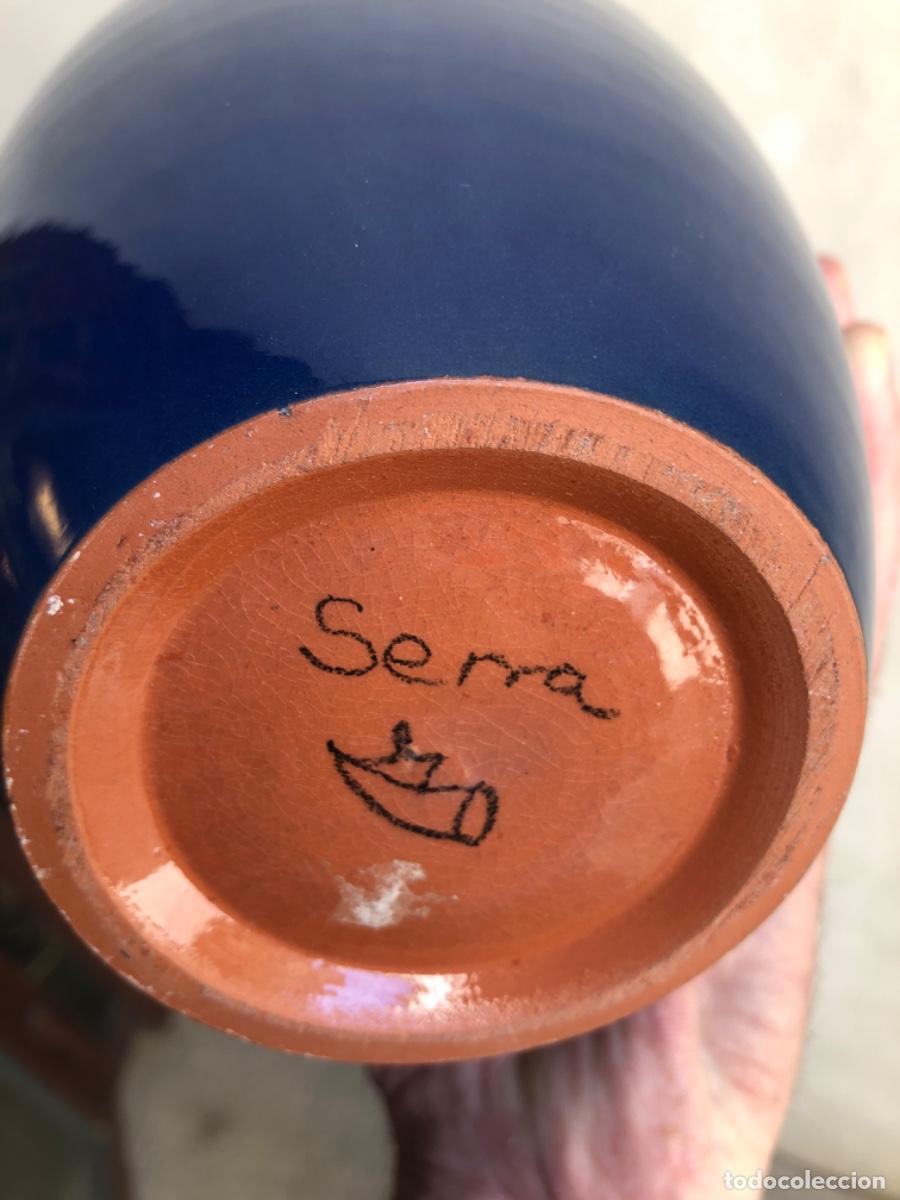Antig&uuml;edades: Jarr&oacute;n azul Serra cer&aacute;mica - Foto 4