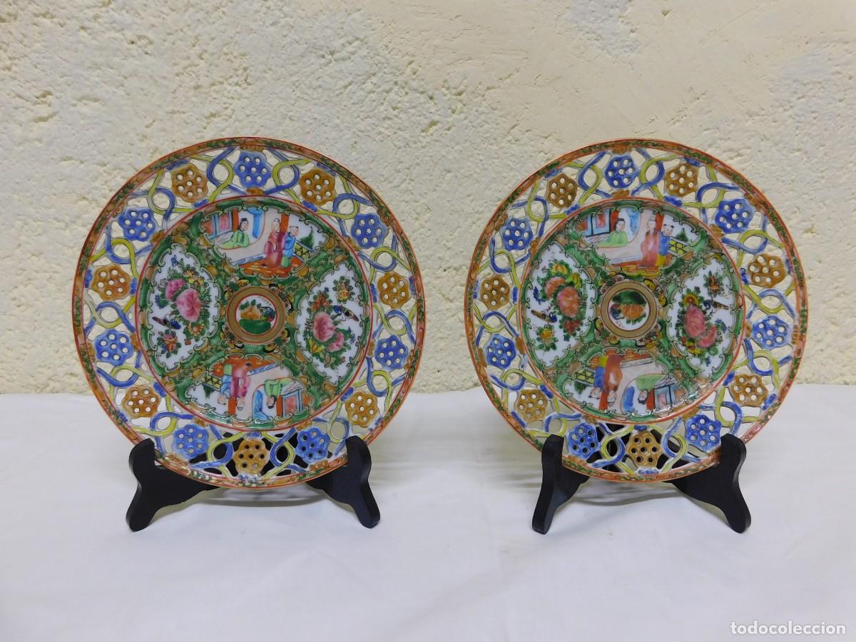 Antig&uuml;edades: PAREJA DE PLATOS CHINOS - Foto 1