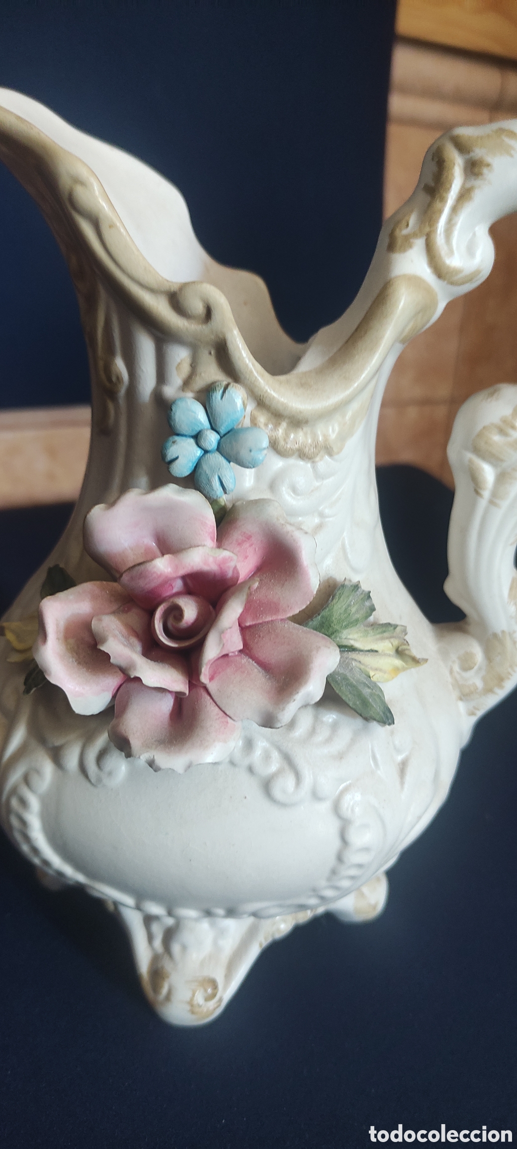 Antig&uuml;edades: JARRA DE PORCELANA CAPODIMONTE - Foto 4