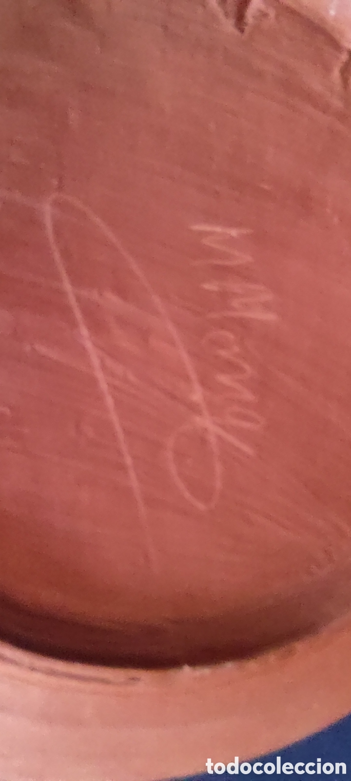 Antig&uuml;edades: PLATO DE BARRO FIRMADO - Foto 5