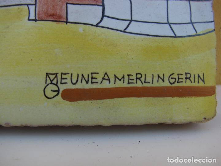 Antig&uuml;edades: 63.- Azulejo de manises. Puerta de Valencia . Eunea Merlin Gerin - Foto 4