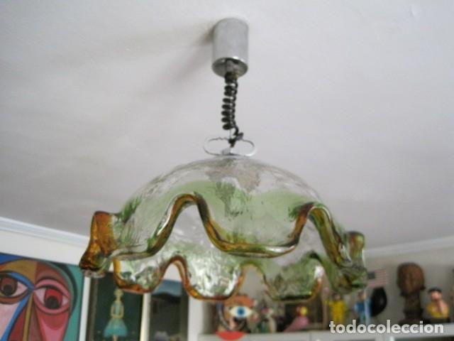 Antig&uuml;edades: FANT&Aacute;STICA L&Aacute;MPARA DE CRISTAL DE MURANO - Foto 4