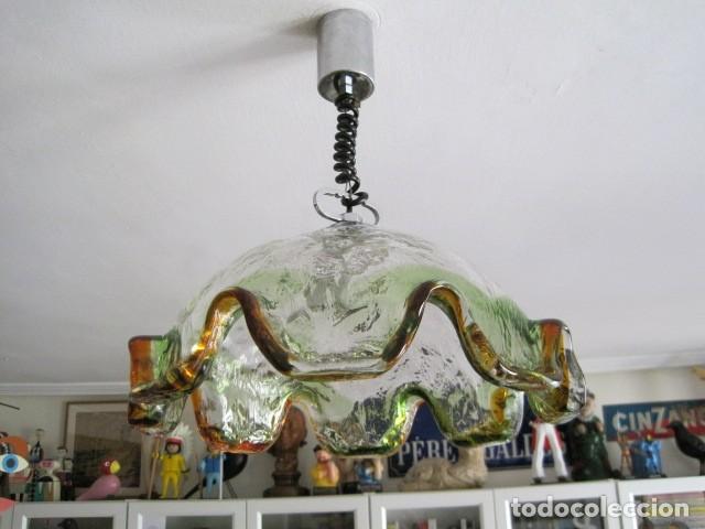 Antig&uuml;edades: FANT&Aacute;STICA L&Aacute;MPARA DE CRISTAL DE MURANO - Foto 5