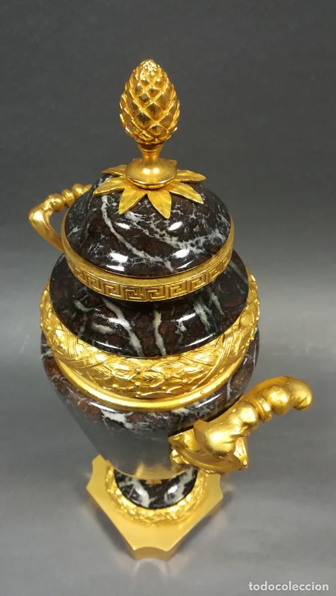 Antig&uuml;edades: TIBOR DE ALABASTRO Y BRONCE CON BA&Ntilde;O DE ORO - Foto 5