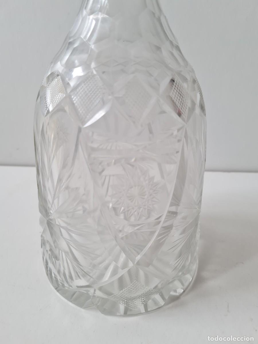 Antig&uuml;edades: BOTELLA CRISTAL TALLADO Y PLATA(28 cms) - Foto 3