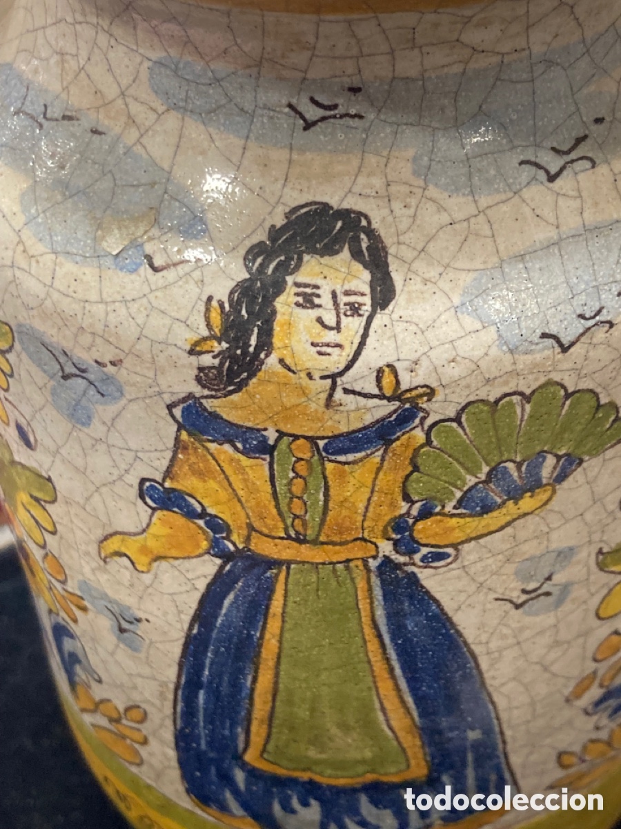 Antig&uuml;edades: Bonito jarr&oacute;n antiguo de Talavera - Foto 3
