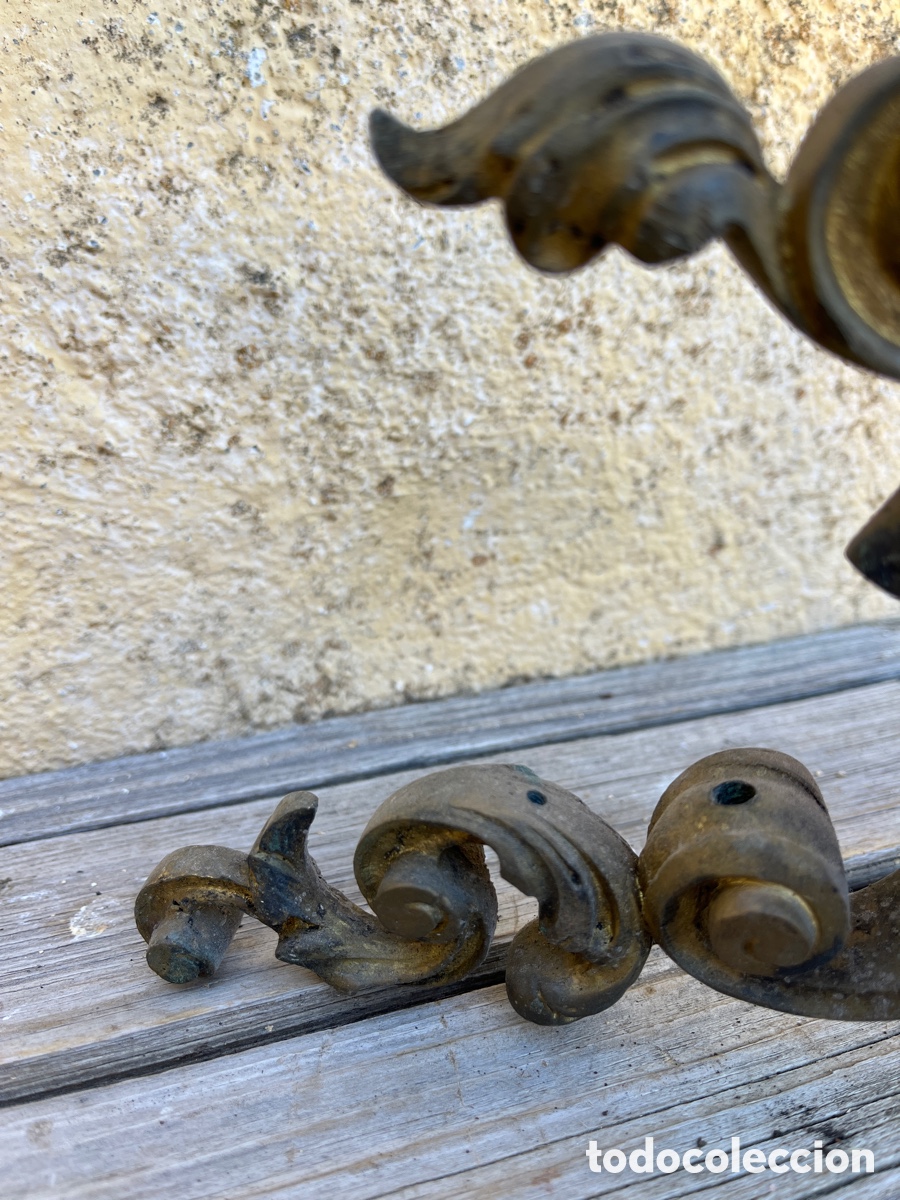 Antig&uuml;edades: I APLIQUE DE BRONCE CON DOS BRAZOS, PARA RESTAURAR. - Foto 5