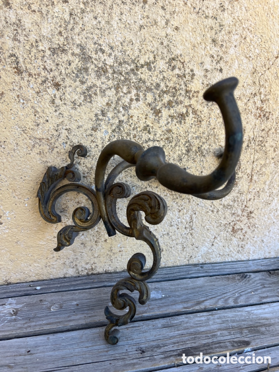 Antig&uuml;edades: I APLIQUE DE BRONCE CON DOS BRAZOS, PARA RESTAURAR. - Foto 7