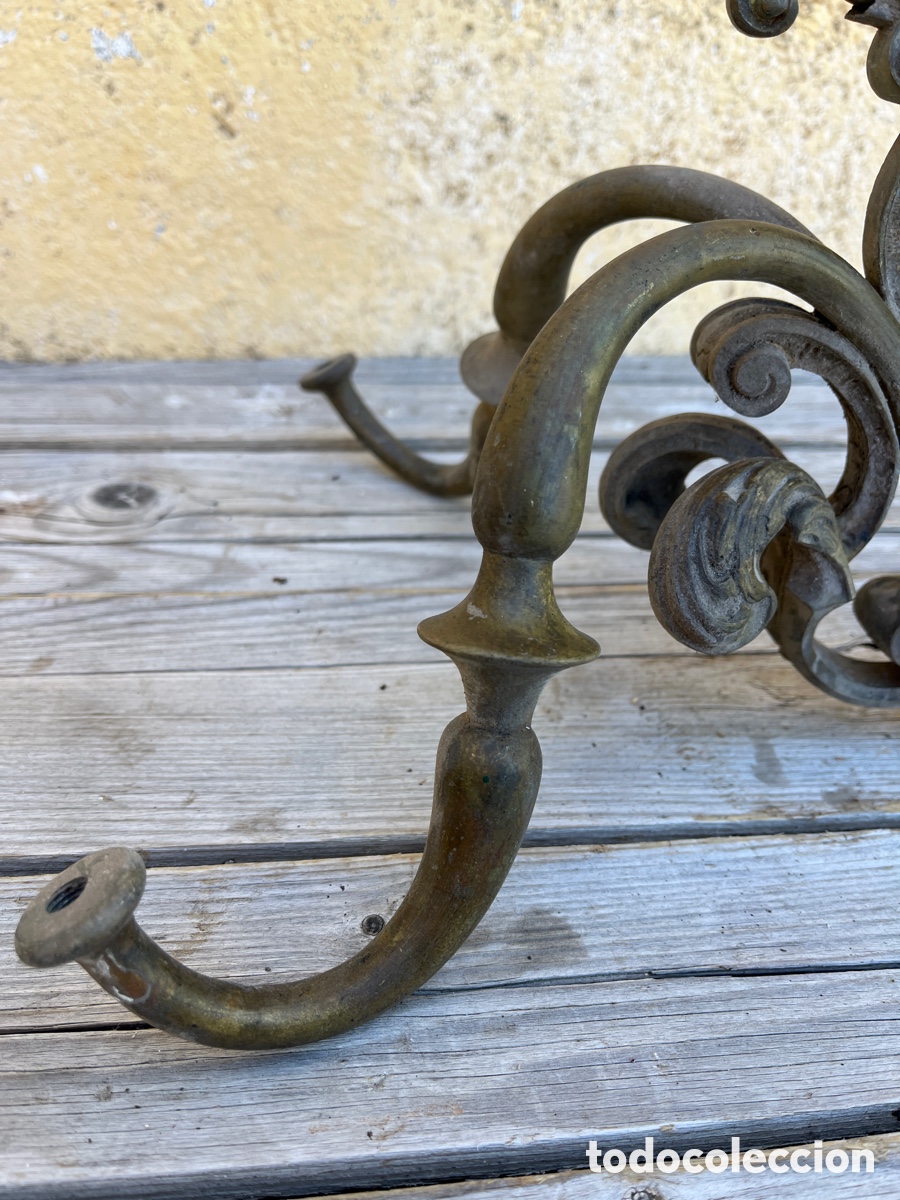 Antig&uuml;edades: I APLIQUE DE BRONCE CON DOS BRAZOS, PARA RESTAURAR. - Foto 11