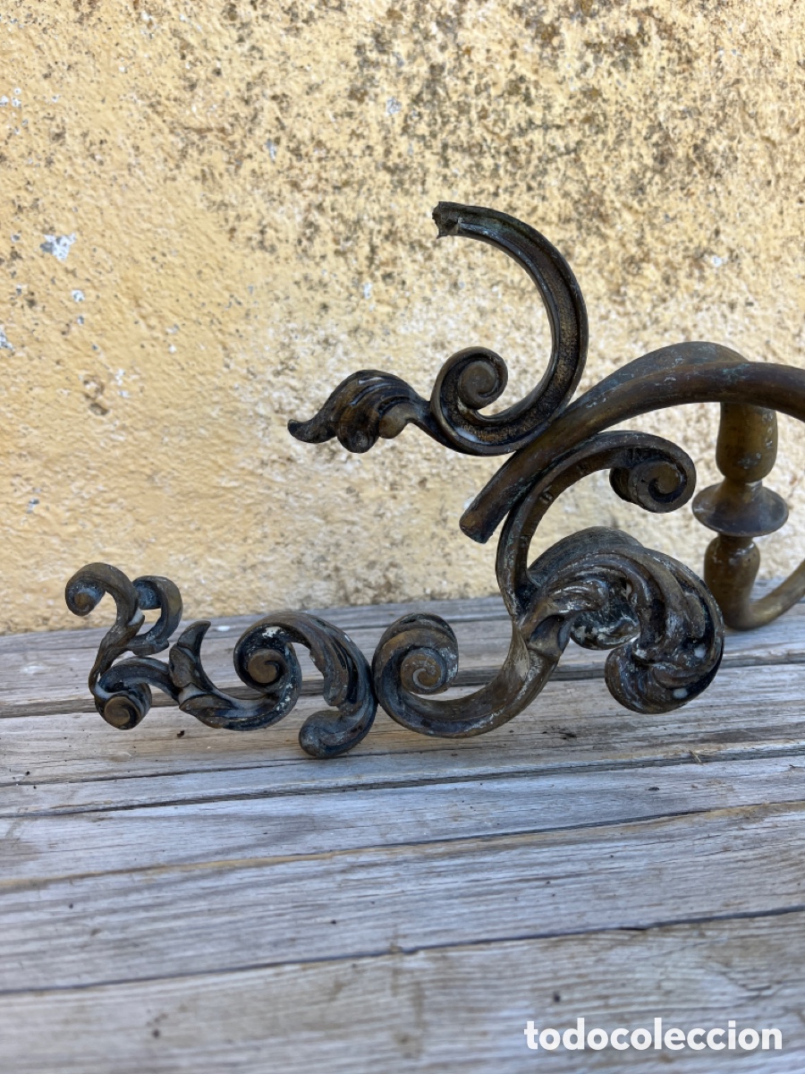 Antig&uuml;edades: APLIQUE CON DOS BRAZOS DE BRONCE, PARA RESTAURAR. - Foto 2