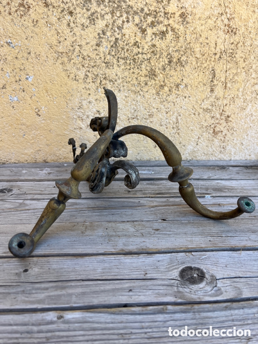 Antig&uuml;edades: APLIQUE CON DOS BRAZOS DE BRONCE, PARA RESTAURAR. - Foto 3