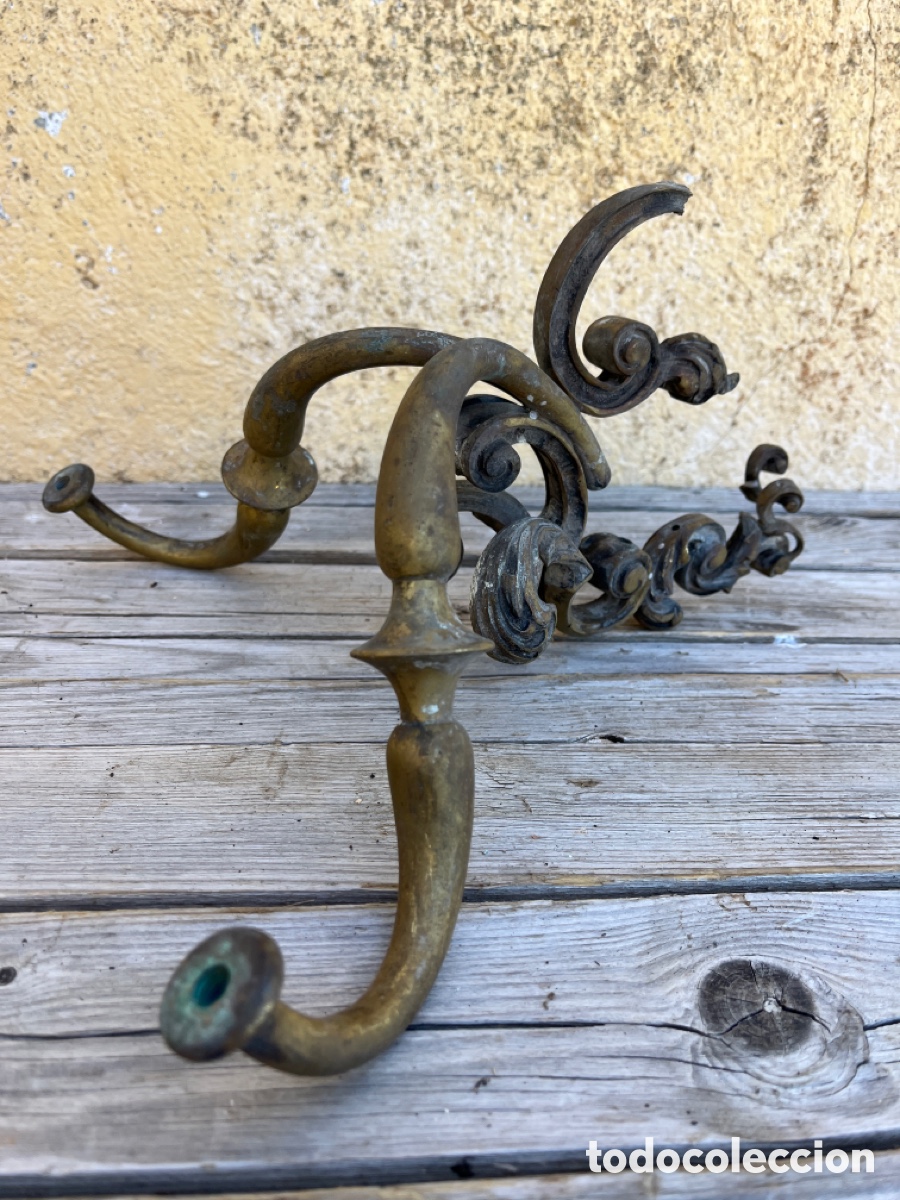 Antig&uuml;edades: APLIQUE CON DOS BRAZOS DE BRONCE, PARA RESTAURAR. - Foto 4