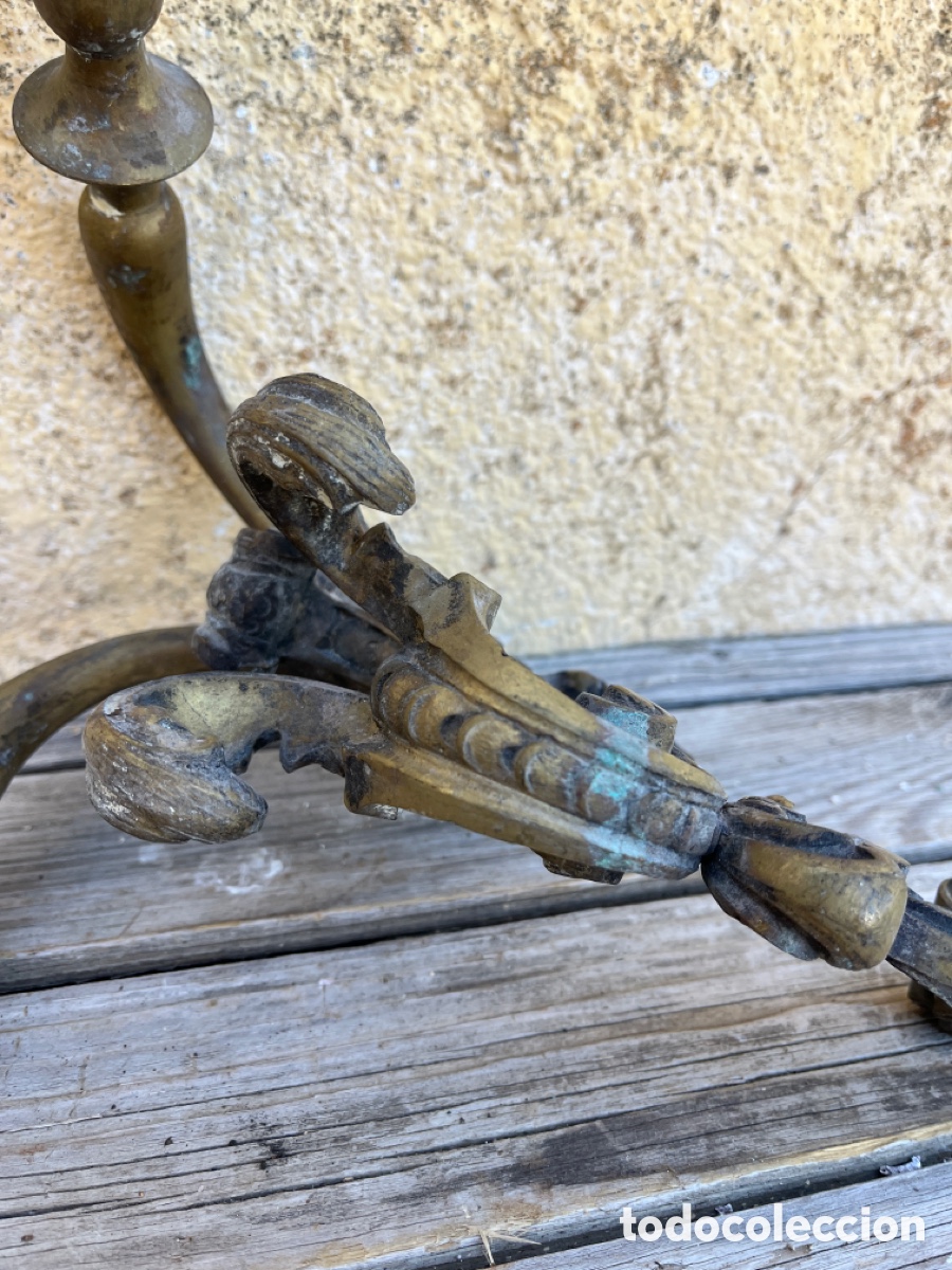 Antig&uuml;edades: APLIQUE CON DOS BRAZOS DE BRONCE, PARA RESTAURAR. - Foto 5