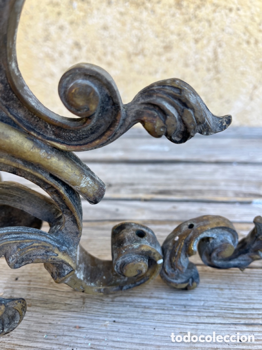 Antig&uuml;edades: APLIQUE CON DOS BRAZOS DE BRONCE, PARA RESTAURAR. - Foto 7