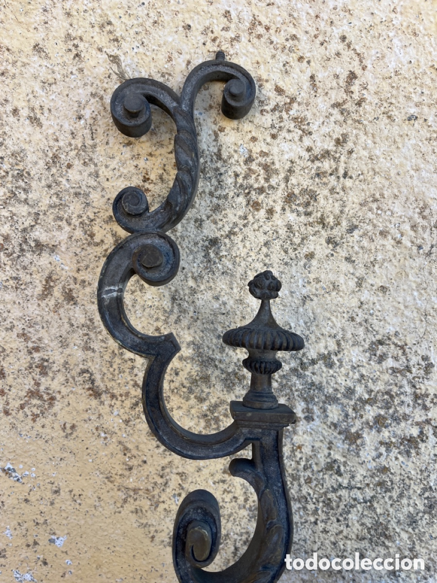 Antig&uuml;edades: APLIQUE DE BRONCE DE BELLAS LINEAS CON DOS BRAZOS. - Foto 4