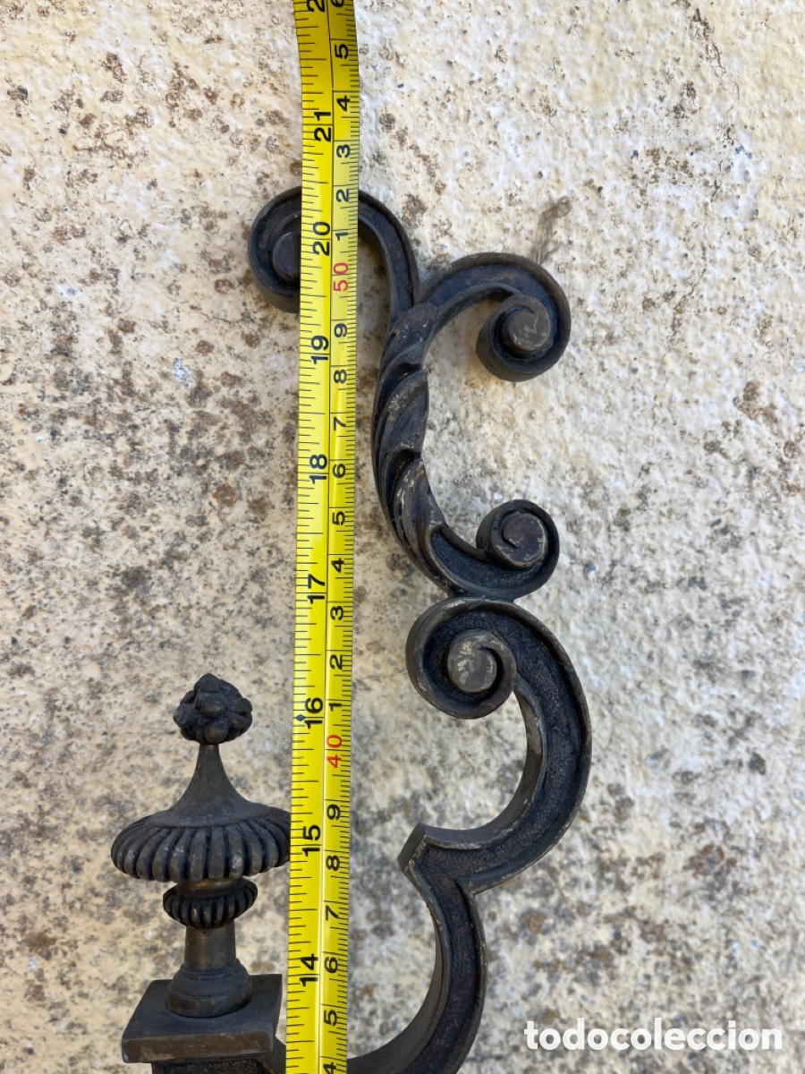 Antig&uuml;edades: APLIQUE DE BRONCE DE BELLAS LINEAS CON DOS BRAZOS. - Foto 13