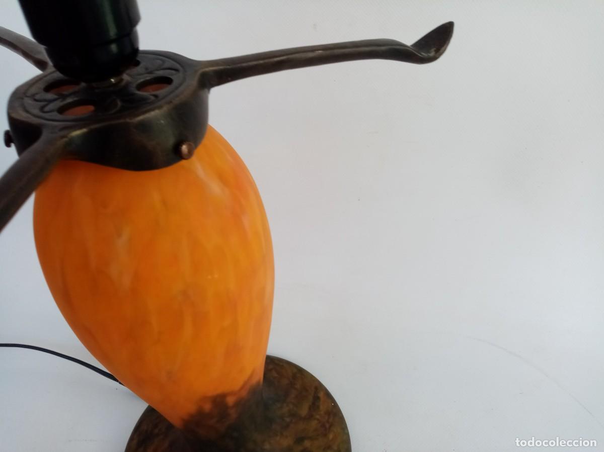 Antig&uuml;edades: lampara de mesa- - Foto 4
