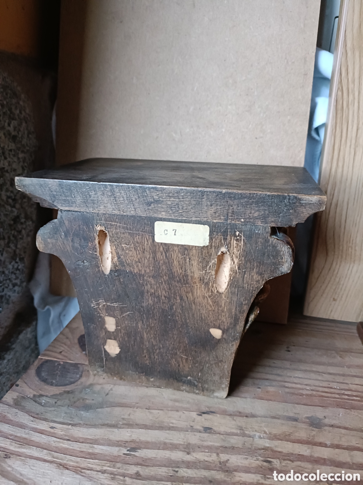 Antig&uuml;edades: Mensula madera maciza - Foto 3