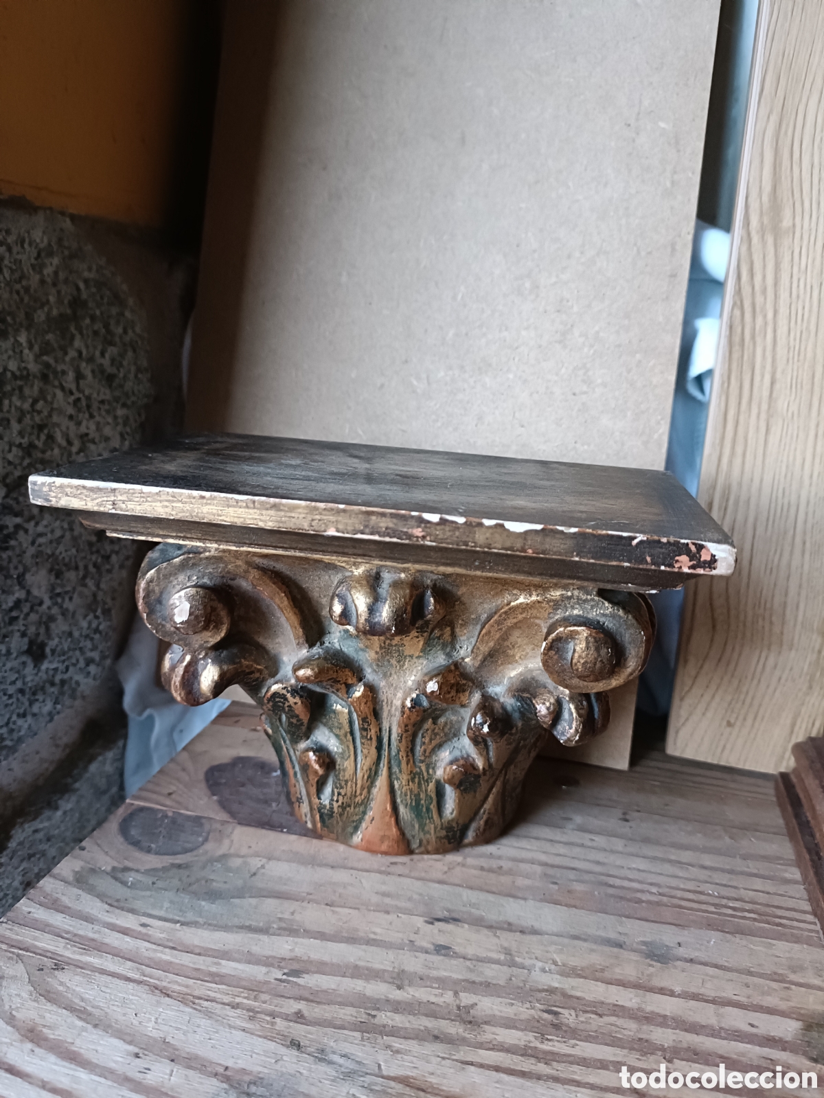 Antig&uuml;edades: Mensula madera maciza - Foto 2