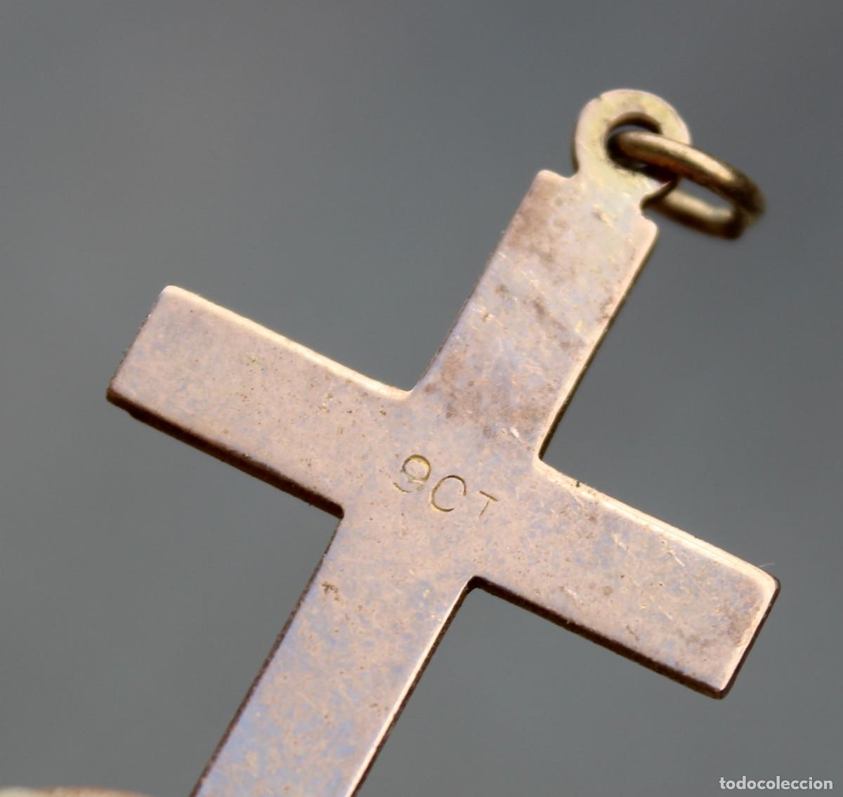 Antig&uuml;edades: cruz de oro 9ct - Foto 4