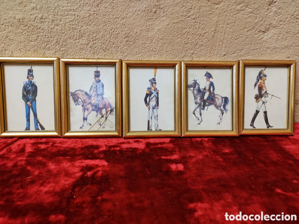 Antig&uuml;edades: 5 cuadritos militares - Foto 1