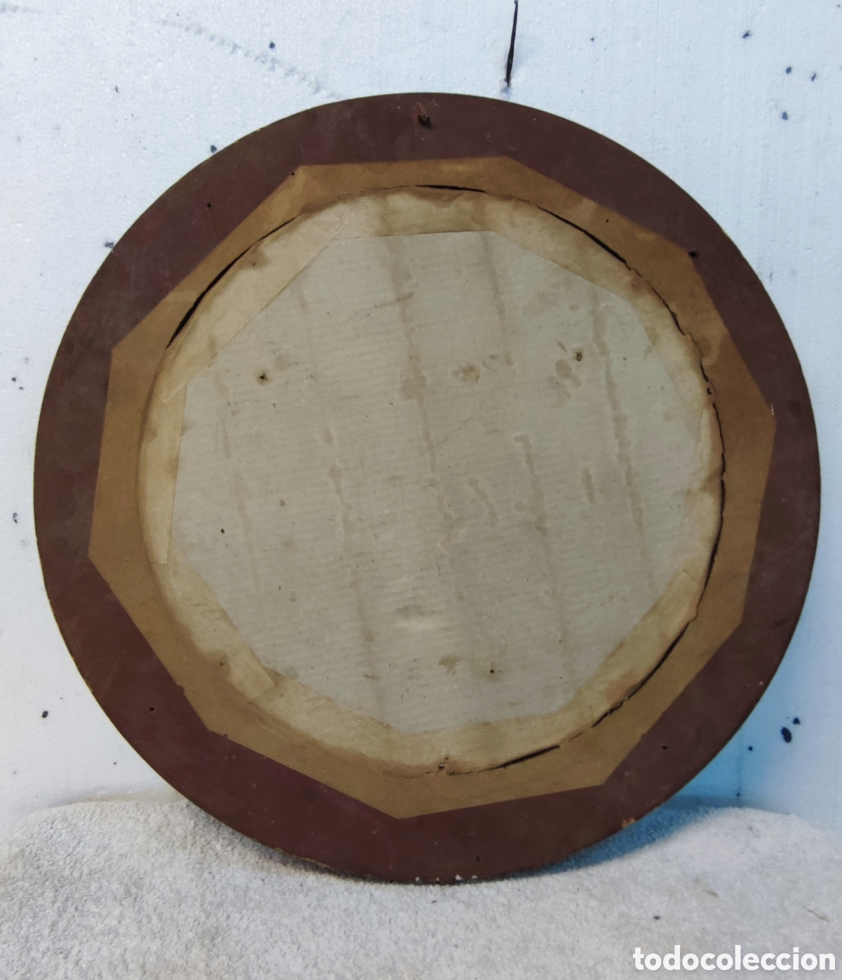 Antig&uuml;edades: Espejo de madera 51 cm - Foto 11