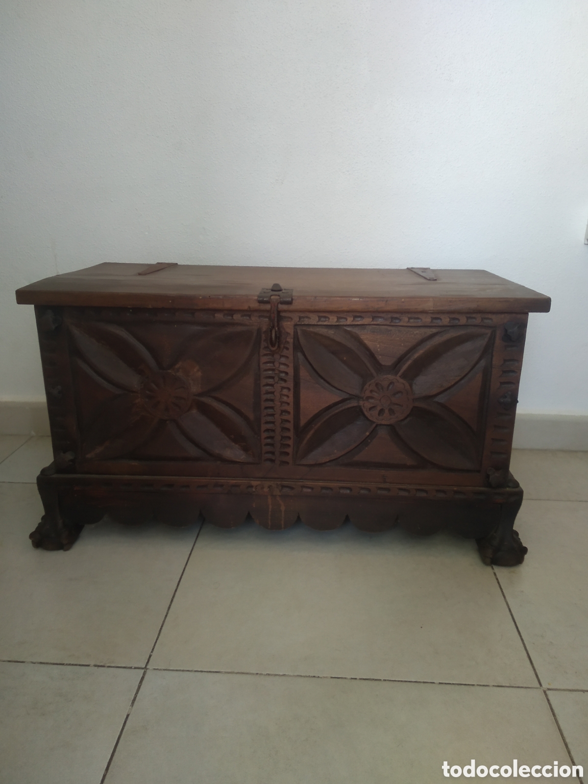 Antig&uuml;edades: Arca, ba&uacute;l d&eacute; madera - Foto 3