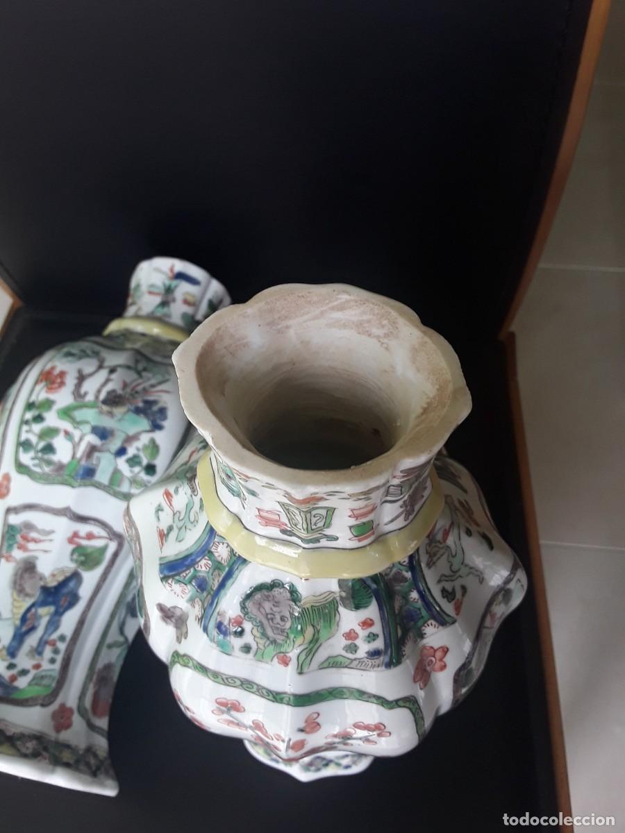 Antig&uuml;edades: 2 jarrones chinos buen estado - Foto 2