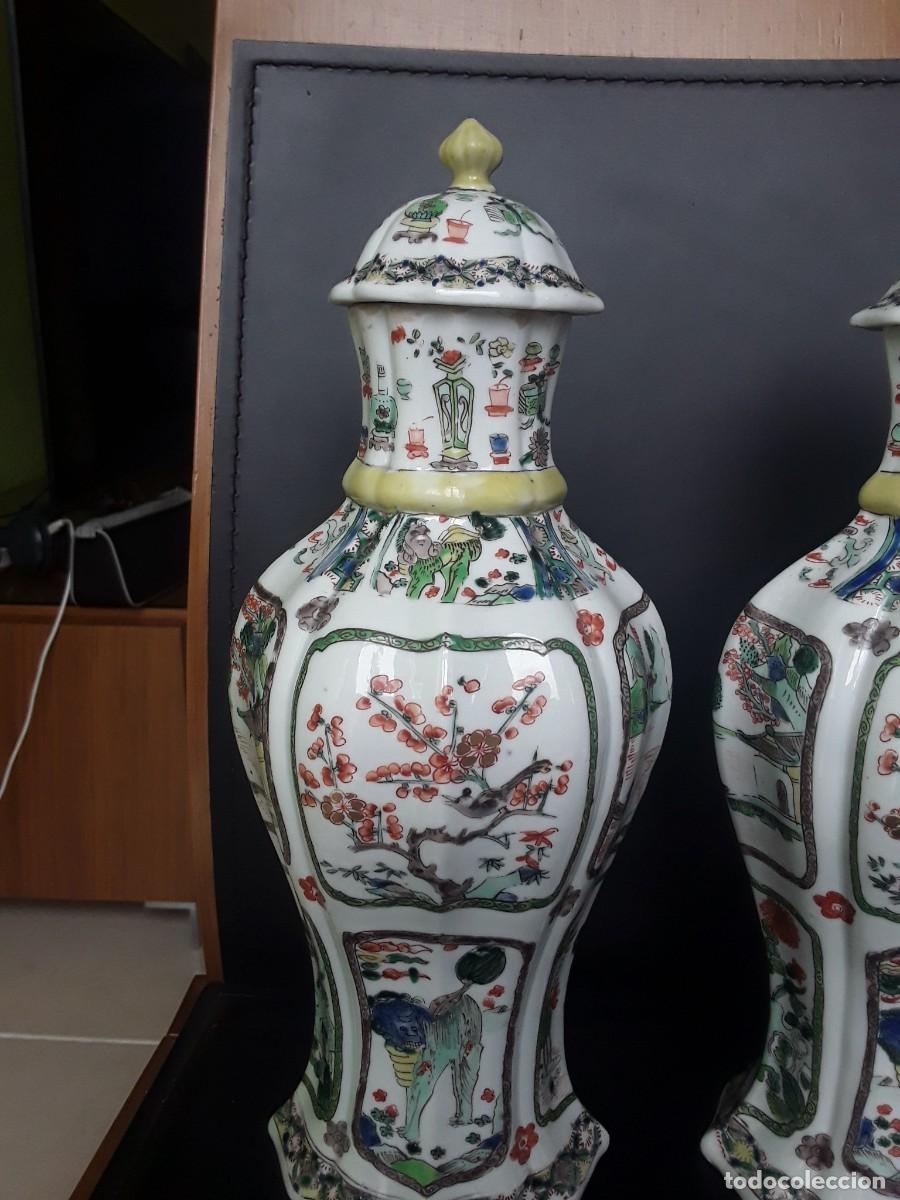 Antig&uuml;edades: 2 jarrones chinos buen estado - Foto 11