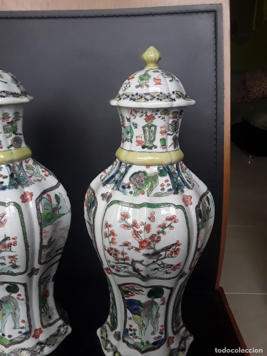 Antig&uuml;edades: 2 jarrones chinos buen estado - Foto 12