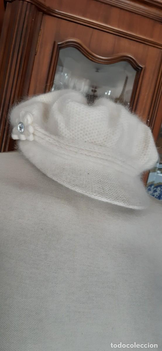 Antig&uuml;edades: BONITO GORRO DE LANA DE ALGORA, BLANCO. - Foto 1