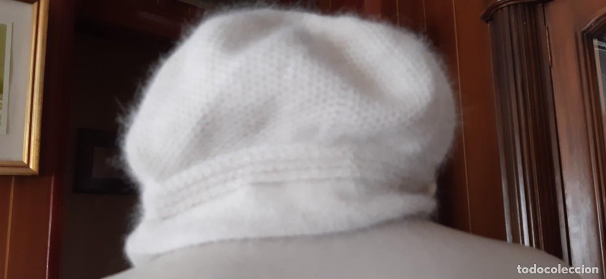 Antig&uuml;edades: BONITO GORRO DE LANA DE ALGORA, BLANCO. - Foto 4