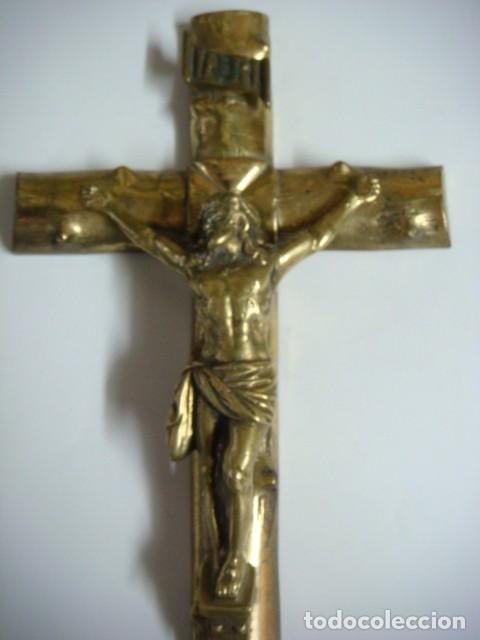 Antig&uuml;edades: CRUCIFIJO EN BRONCE-(&) - Foto 1