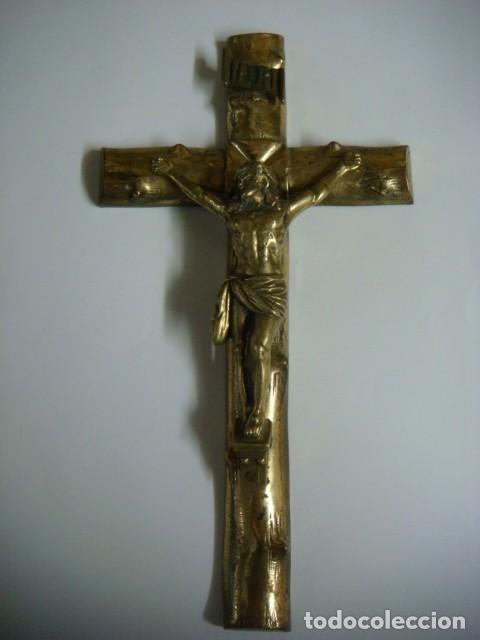 Antig&uuml;edades: CRUCIFIJO EN BRONCE-(&) - Foto 2