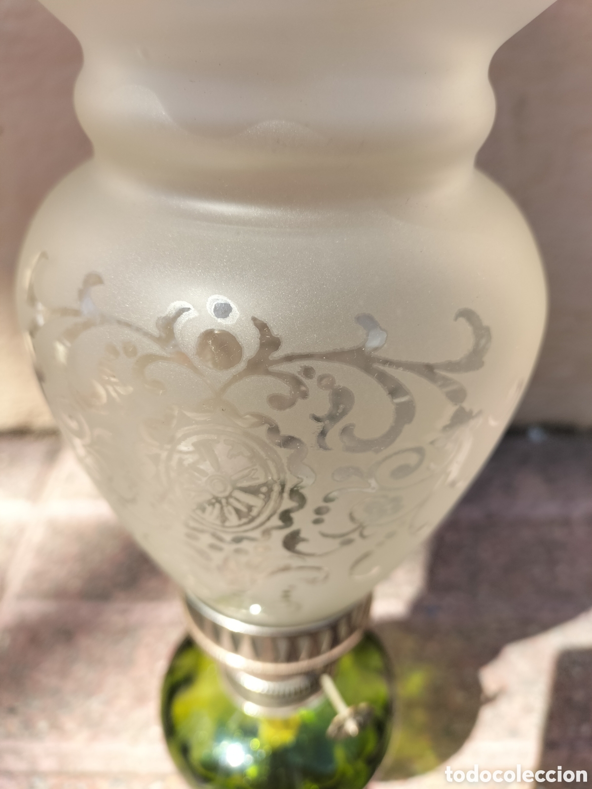 Antig&uuml;edades: Quinqu&eacute; de aceite a&ntilde;os 40 -32cms- - Foto 3