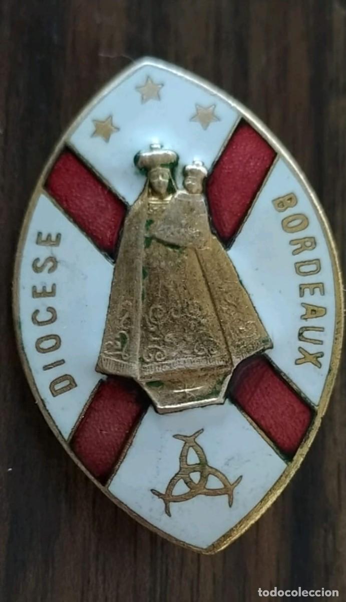Antig&uuml;edades: Broche peregrino Nuestra Se&ntilde;ora de Burdeos. - Foto 1