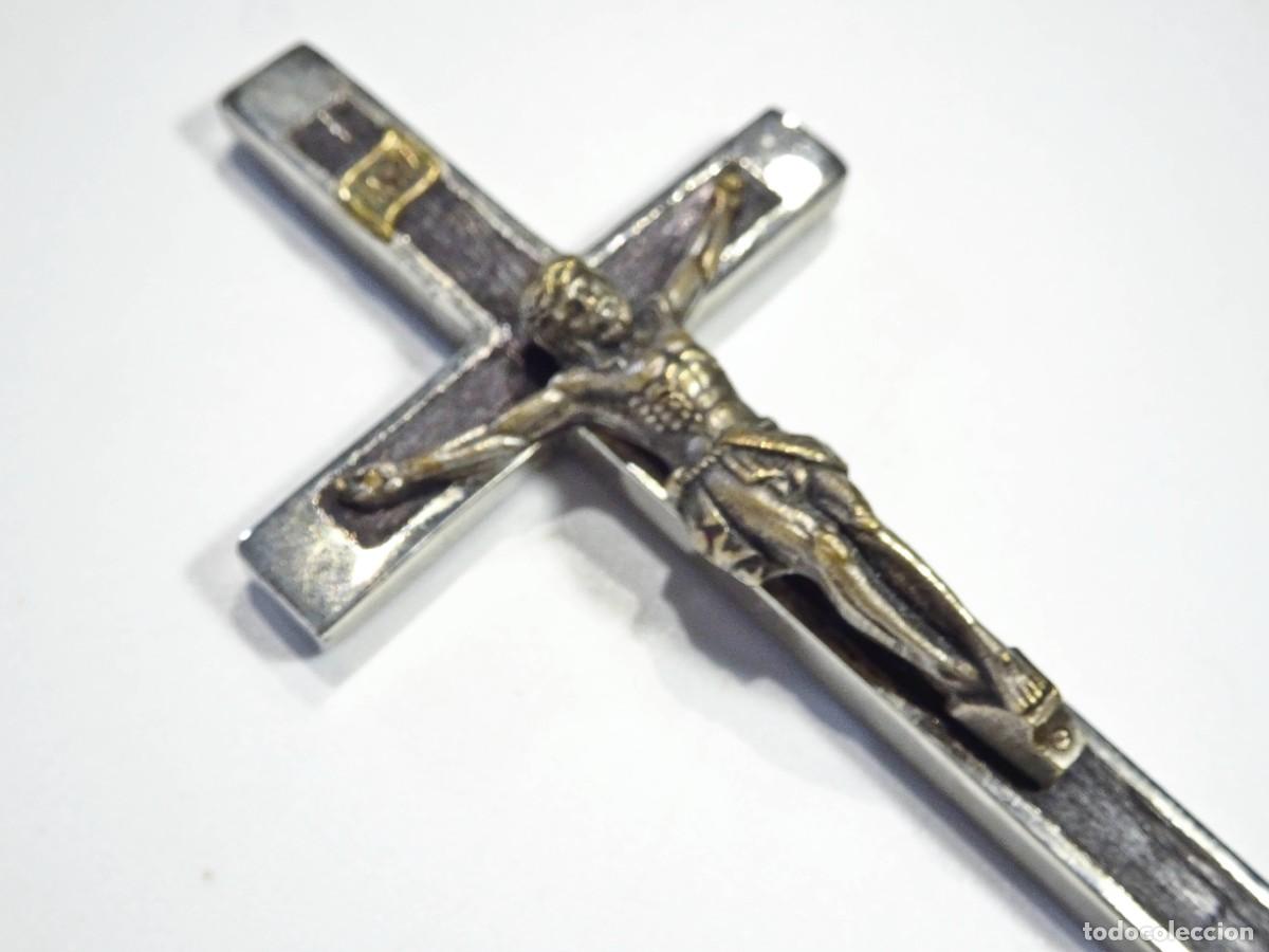 Antig&uuml;edades: Crucifio de monja metal y &eacute;bano - Foto 3