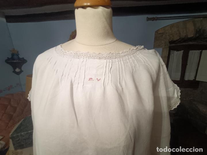 antiguo camisón de lino blanco estilo mallorquí - Comprar Moda